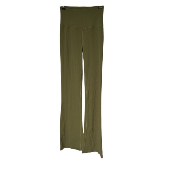Lululemon Groove Super High Rise Flared Pant Leggings Nulu Bronze Green Size 4 - Picture 2 of 12